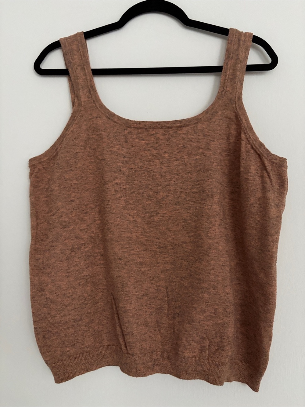 Time & Tru Crop Tank Top in Rust Brown - Classic Scoop Neck Size XXL